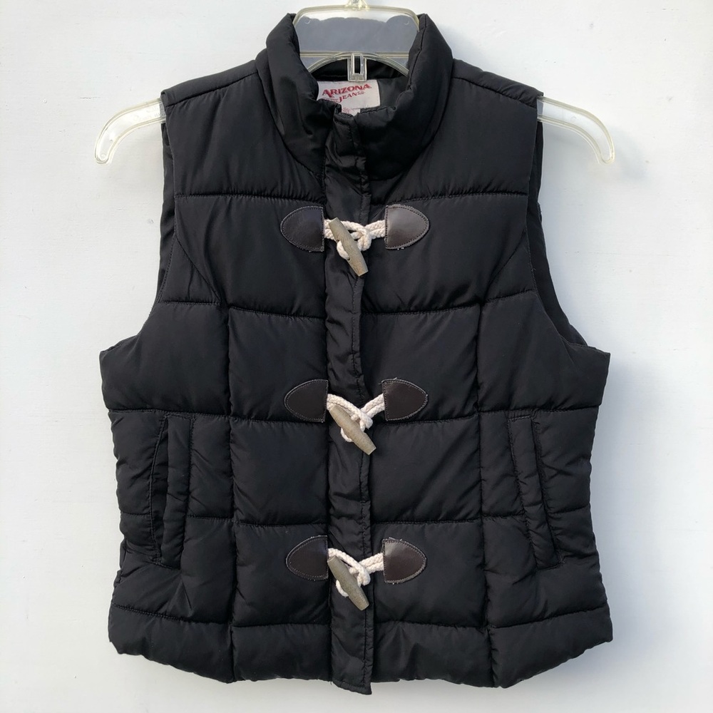Arizona Jeans Black Puffer Vest Size Small